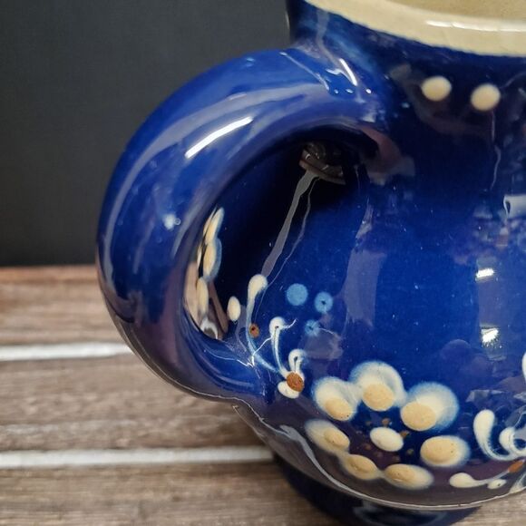 Vintage 1950-1960's Poland-Bunzlauer Style Ceramic Small Milk Cream Pitcher - Picture 10 of 10